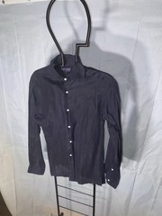 Ralph Lauren Purple Label Button Down Mens Dress Shirt Size S Italy 100 G2U