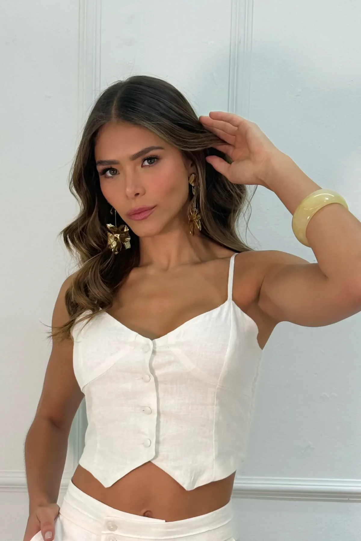 BLUSA TIRAS RESORTE ESPALDA BOTONES