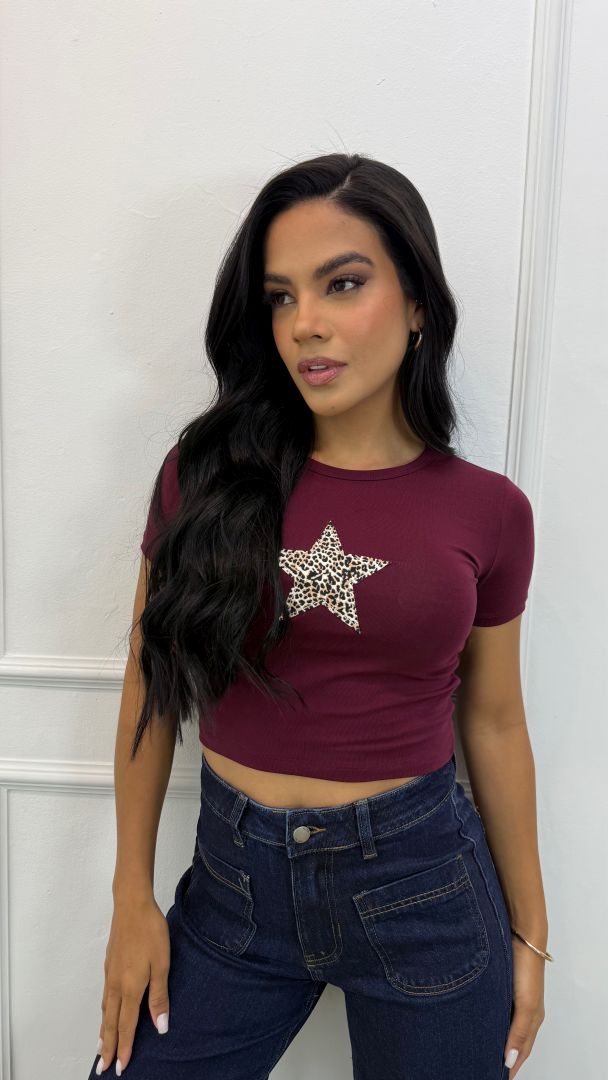 CAMISETA ESTRELLA ANIMAL PRINT