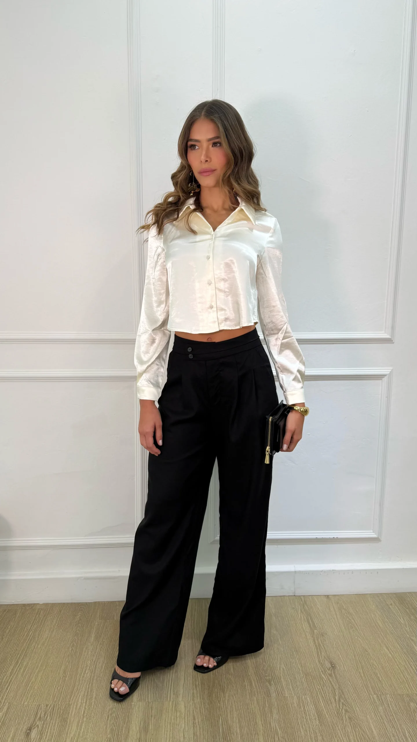 PANTALON LINO BOTA RECTA DOS BOTONES - Imagen 6